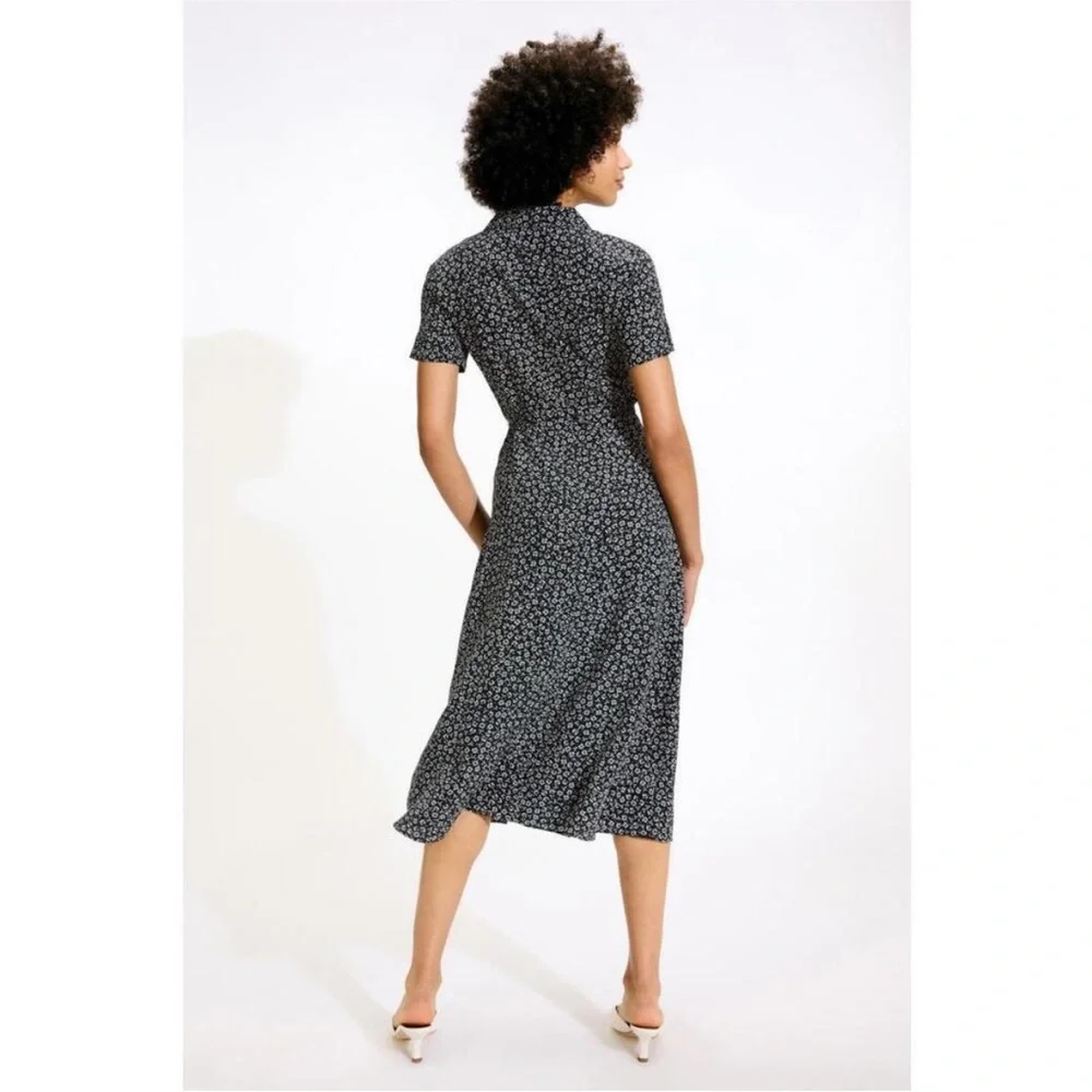 Club Monaco Open Neck Silk Shirt Dress, Size: XS - Picture 3 of 12